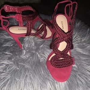 Strappy Ankle Tie Heels